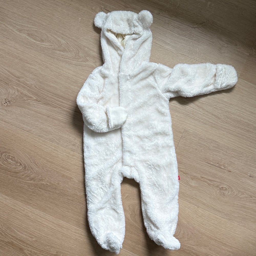 Magnetic Me Cream Pram Winter Footie Jacket